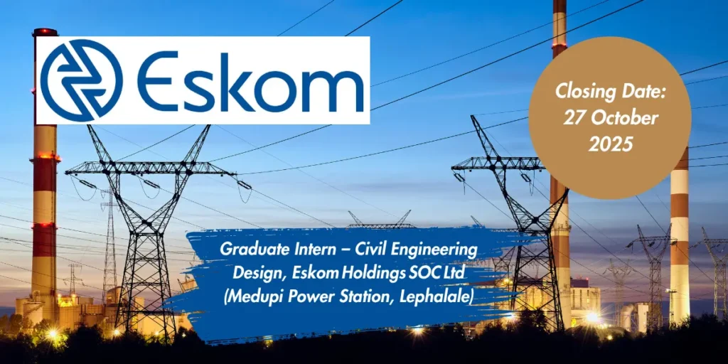 open Eskom Learner Intern Grad Engineering applications