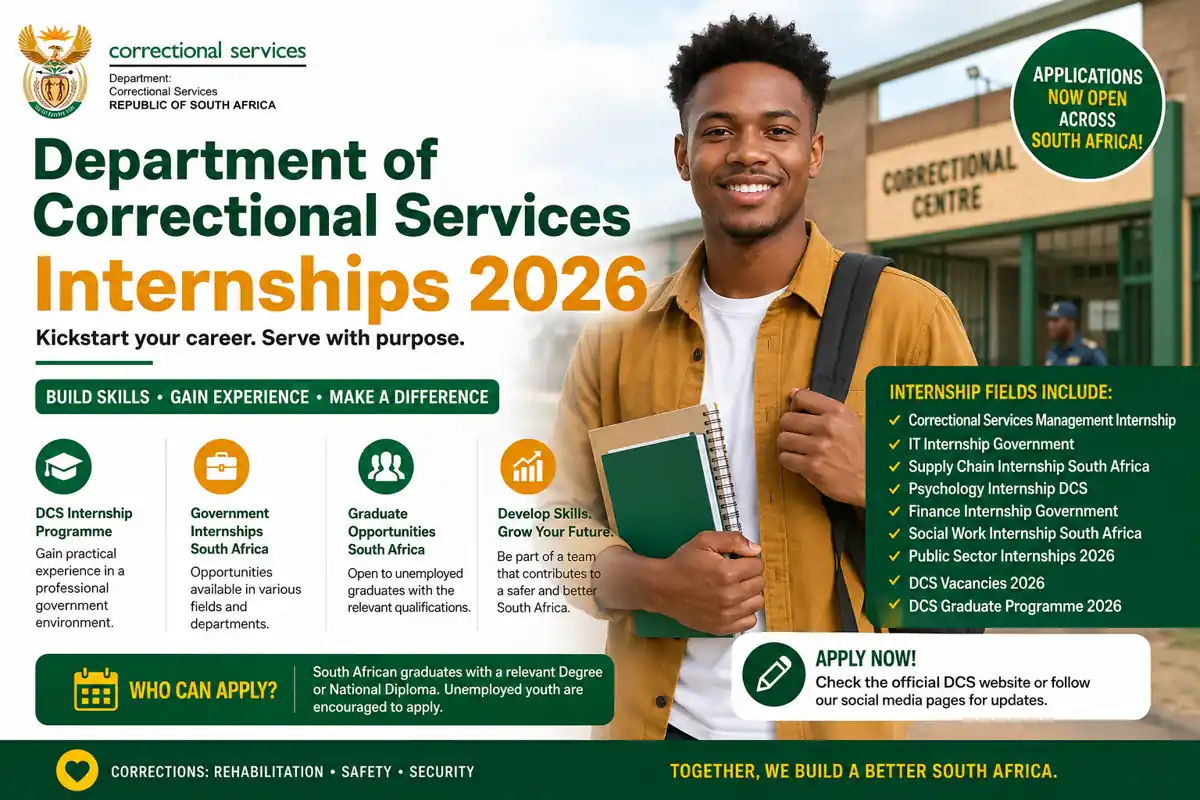 latest Department of Correctional Services Internship Programme 2026.