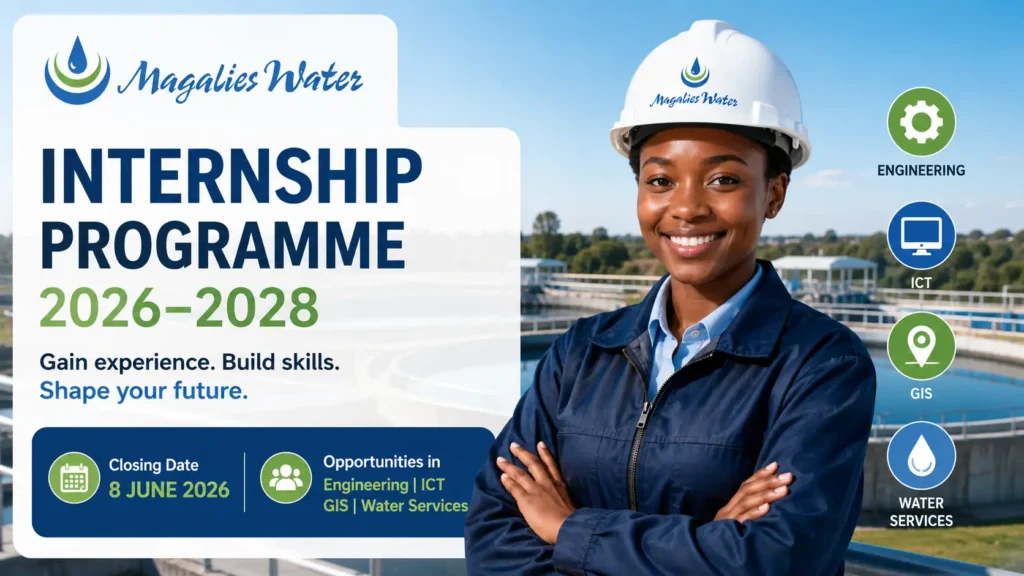 The Magalies Water Internship Programme 2026 is recruiting South African graduates