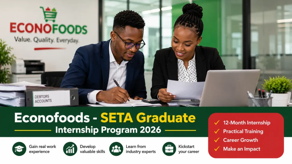 Econofoods SETA Graduate Internship Program 2026 gives recent Financial Management graduates an opportunity to gain meaningful workplace experience while building practical skills in finance