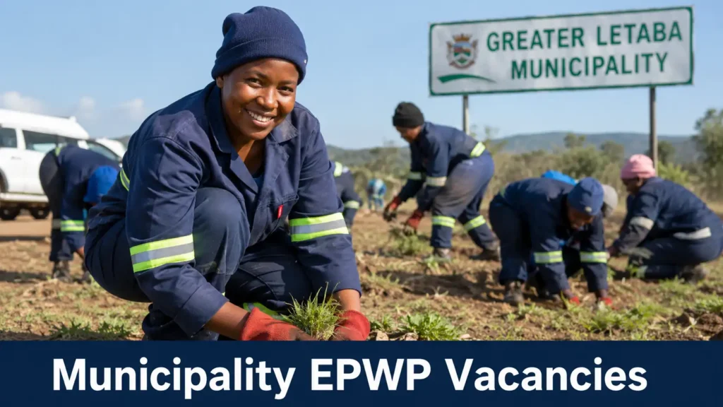 Greater Letaba Municipality has announced new EPWP vacancies within its Community Services Department, creating 60 temporary employment opportunities